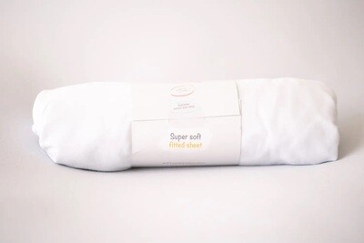 BabyBoo Moses Basket /Pram FITTED SHEET JUST White ORGANIC COTTON BEDDYBOO