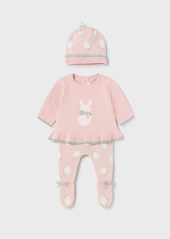 ECOFRIENDS newborn girl knitted leg warmer with hat set ECOFRIENDS newborn girl knitted leg warmer with hat set