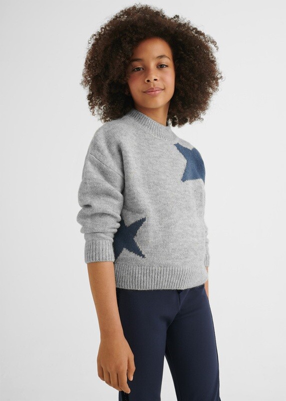 Mayoral Teen Girl Stars jumper in Grey Mayoral Teen Girl Stars jumper in Grey