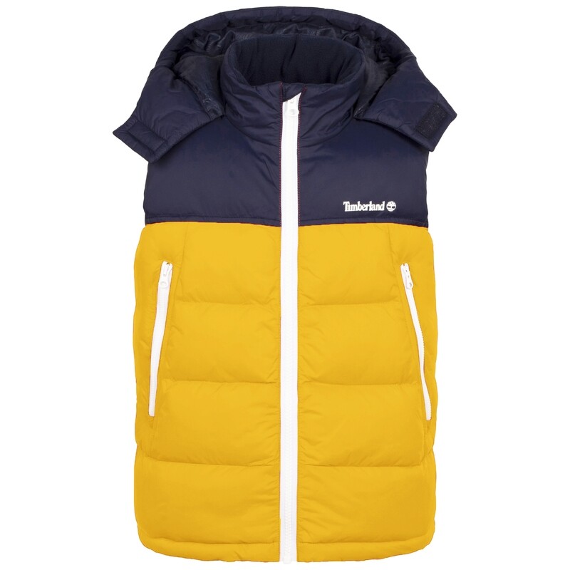 Timberland Boys Navy Blue and Yellow Gilet
