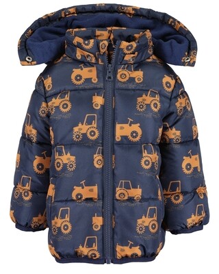 Blue Seven Baby Boy Padded   Tractors Jacket
