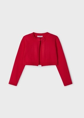 Mayoral Girls Sustainable cotton cardigan Red