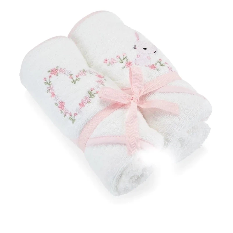 BabyElegance 2 Pack Bath Towels Pink