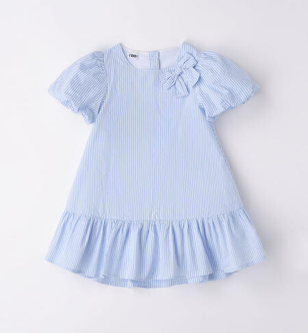 iDO Girls Pale Blue Stripe DRESS