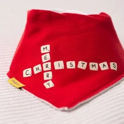 Babyboo Scrabble Organic cotton Bandanna Bib