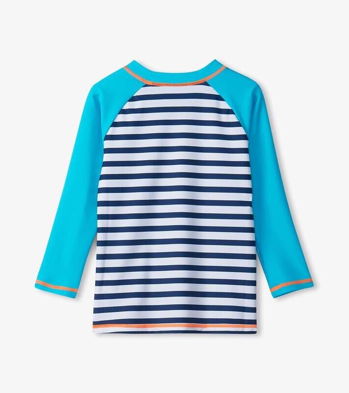 Hatley Shark Stripes long sleeved rash guard