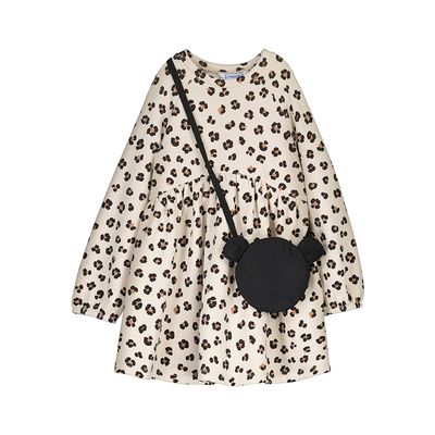 Mayoral Girls fleece dress with bag