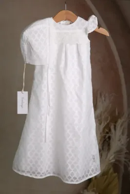 BabyBoo BROCADE LATTICE STYLE ORGANIC COTTON DRESS (ÉIMEAR) BabyBoo BROCADE LATTICE STYLE ORGANIC COTTON DRESS (ÉIMEAR)