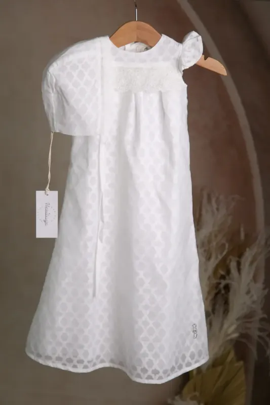 BabyBoo BROCADE LATTICE STYLE ORGANIC COTTON DRESS (ÉIMEAR)