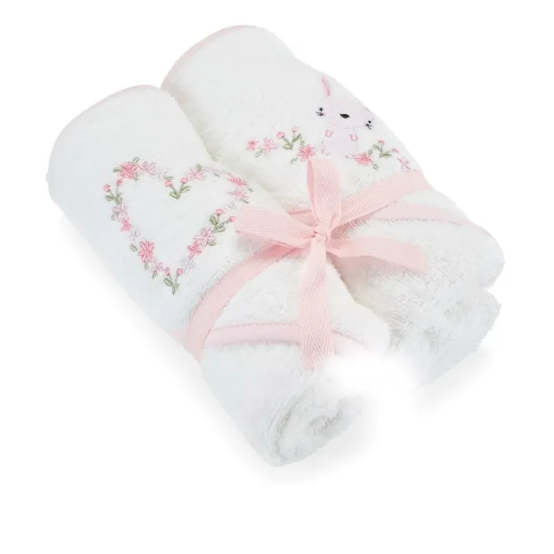 BabyElegance 2 Pack Bath Towels Pink