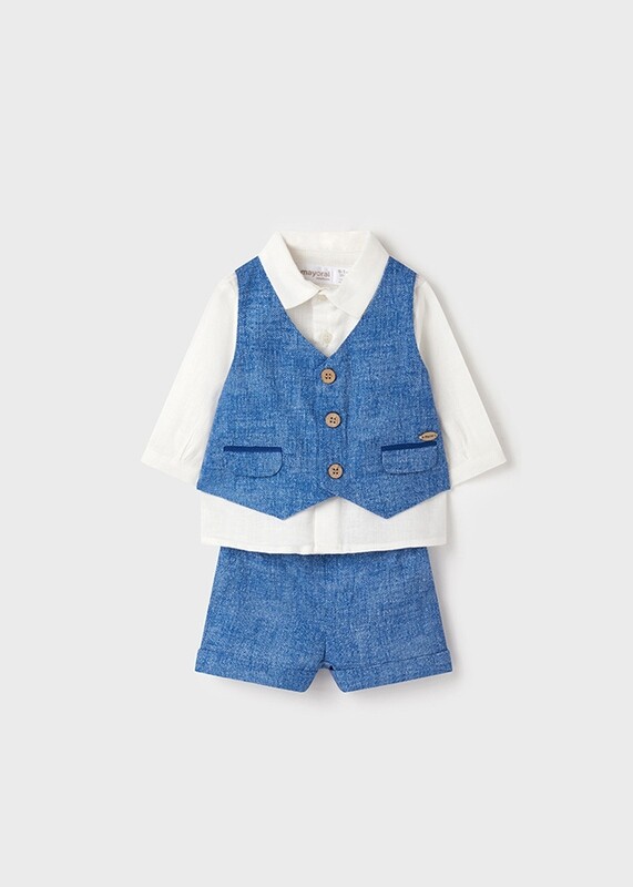 Mayoral Baby Boy Shorts and waistcoat set Mayoral Baby Boy Shorts and waistcoat set