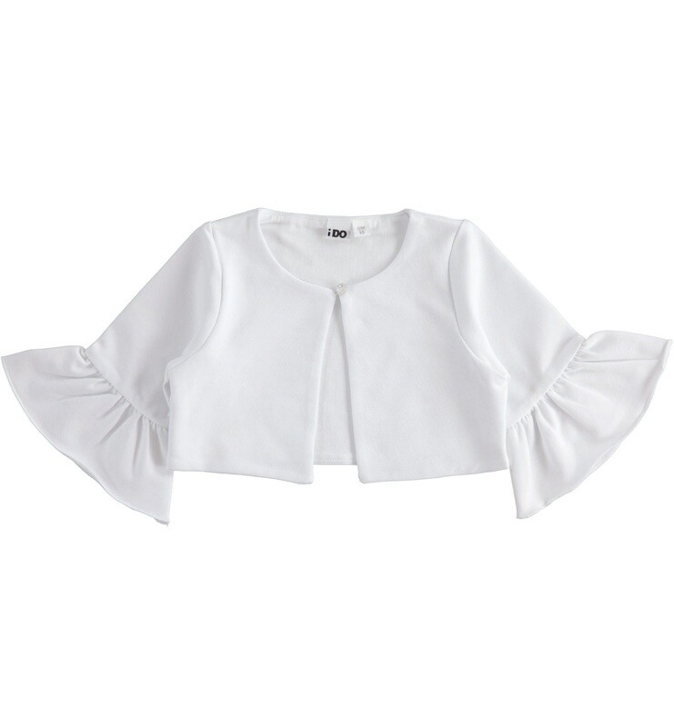 Ido Girls White Cardi with sleeve