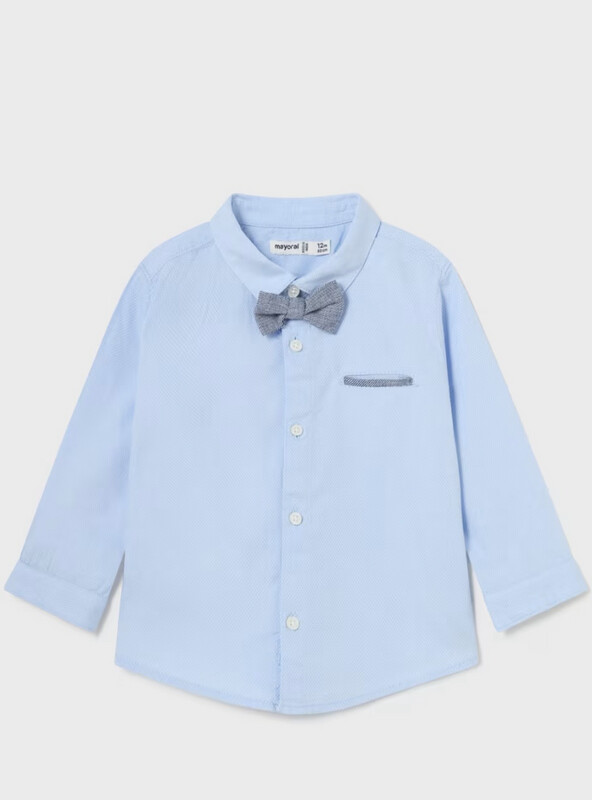 Mayoral Baby Shirt with Bow Tie Better Cotton Mayoral Baby Shirt with Bow Tie Better Cotton