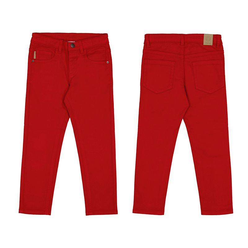 Mayoral Boy Basic Fitted Red Trousers