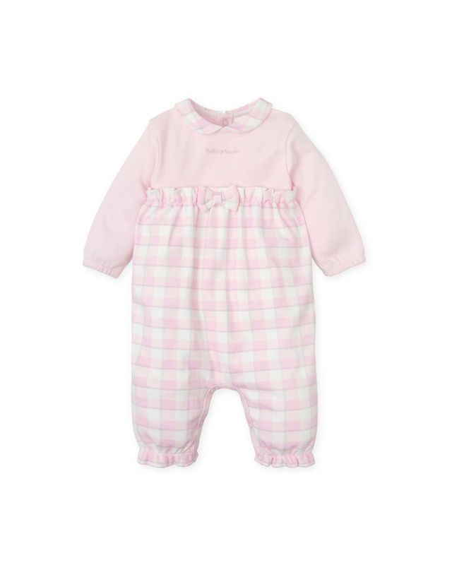 Tutto Piccolo Pink Checkered Romper