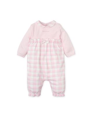 Tutto Piccolo Pink Checkered Romper