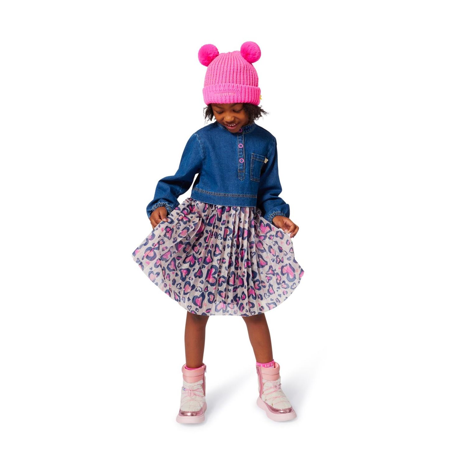 BillieBlush Dress Bi-Material