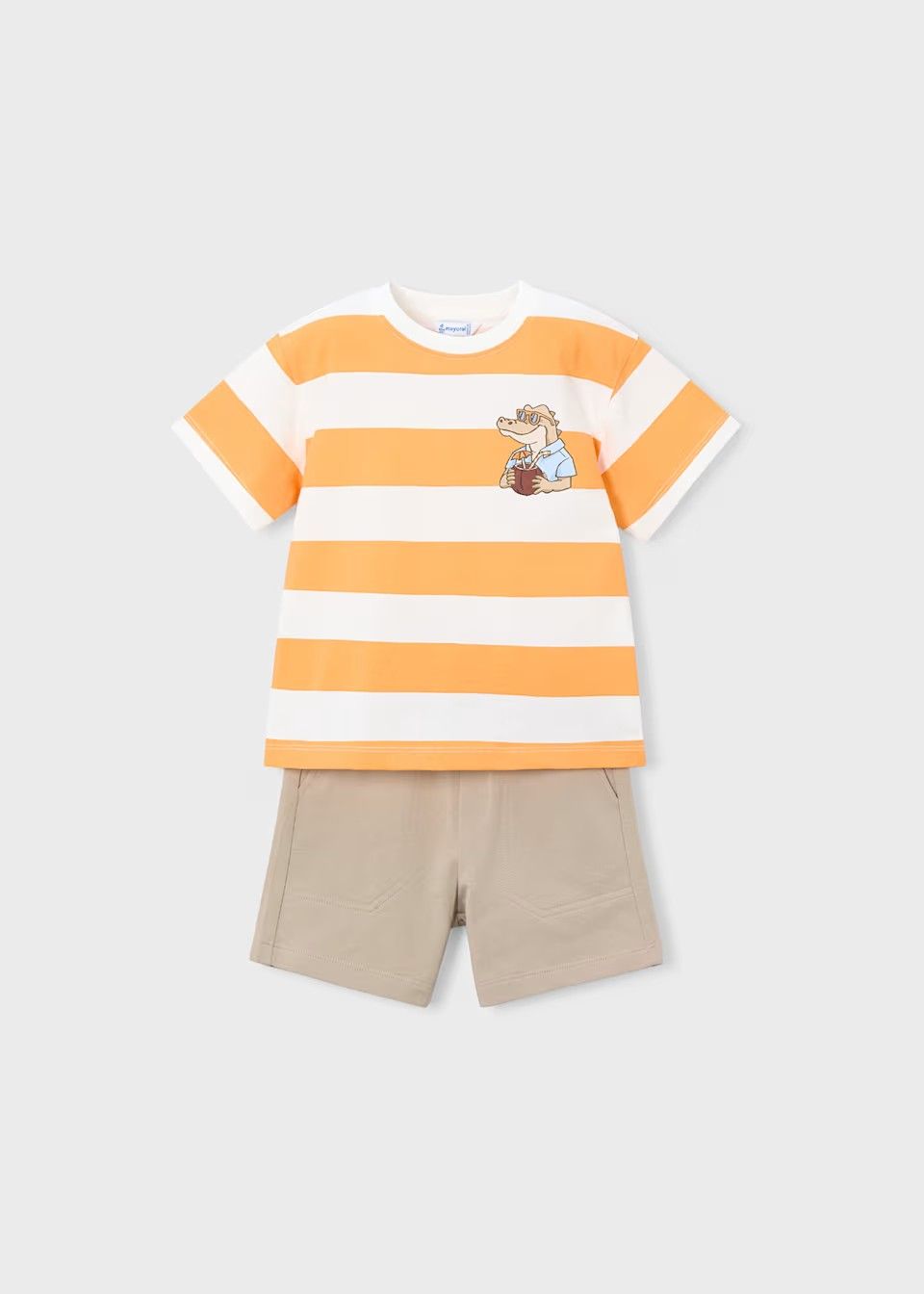 Mayoral Boys Striped T`Shirt and shorts set