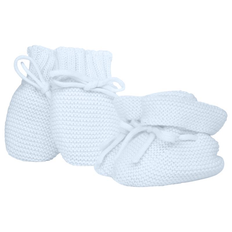 Emile et Rose Blue Boys Baby Knitted Mitt & Bootie Gift Set
