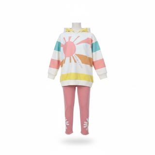 Daisy Hooded Sweatshirt and leggings Set Agathade La PRADA Baby