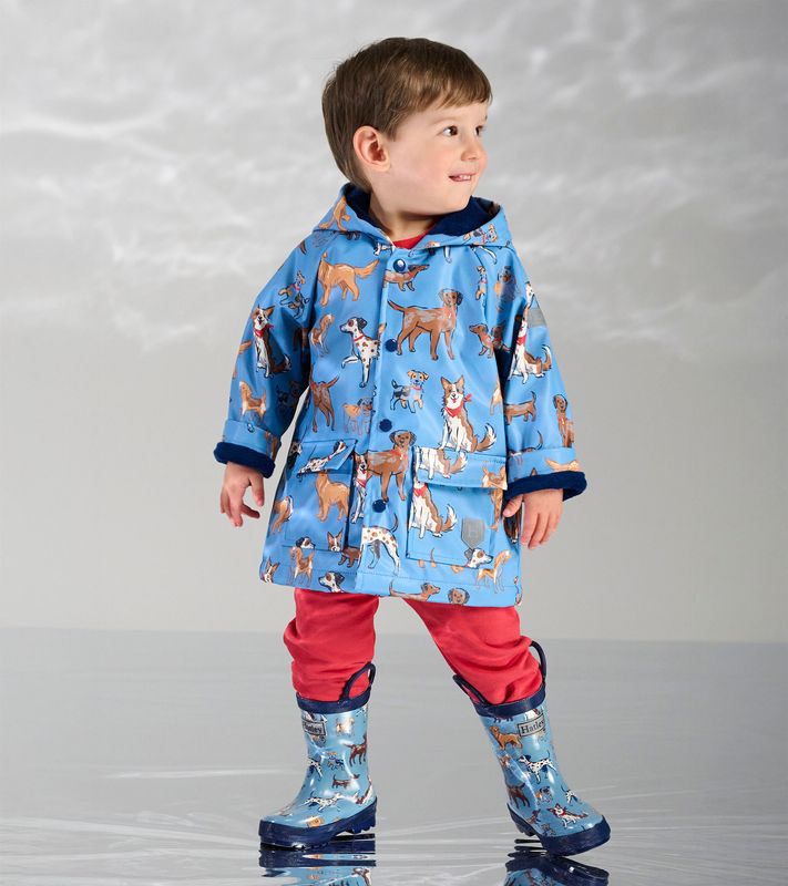 Hatley Blue little pups Raincoat