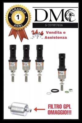 ​4 INIETTORI PER IMPIANTO BRC ETICHETTA ARANCIONE
