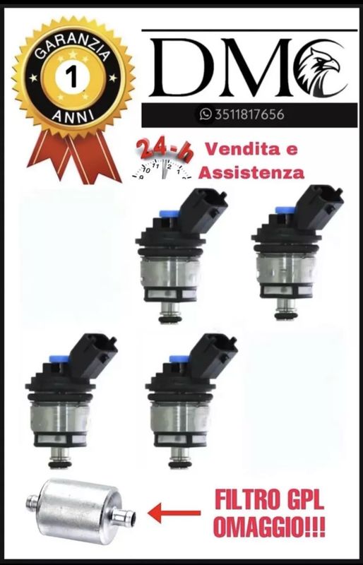 4 INIETTORI EURO 5 EURO 6 LANDI RENZO TAPPO BLU MTA FIAT