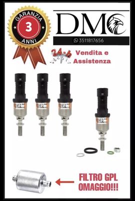 4 INIETTORI GPL PER IMPIANTO BRC ETICHETTA ARANCIONE 09SQ99020002G 4 INIETTORI GPL PER IMPIANTO BRC ETICHETTA ARANCIONE 09SQ99020002G
