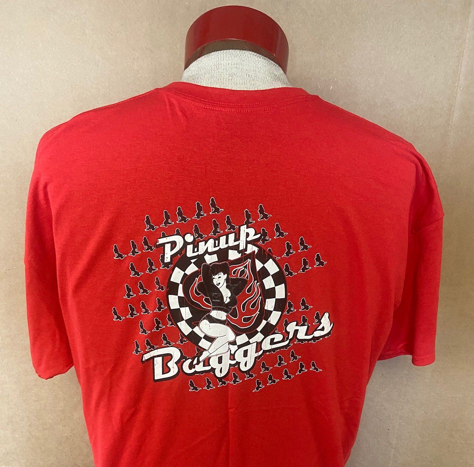 Red Pinup Bagger T-Shirt