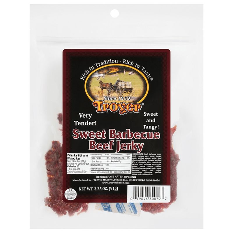 Troyer Sweet Barbecue Beef Jerky - 2.85 oz