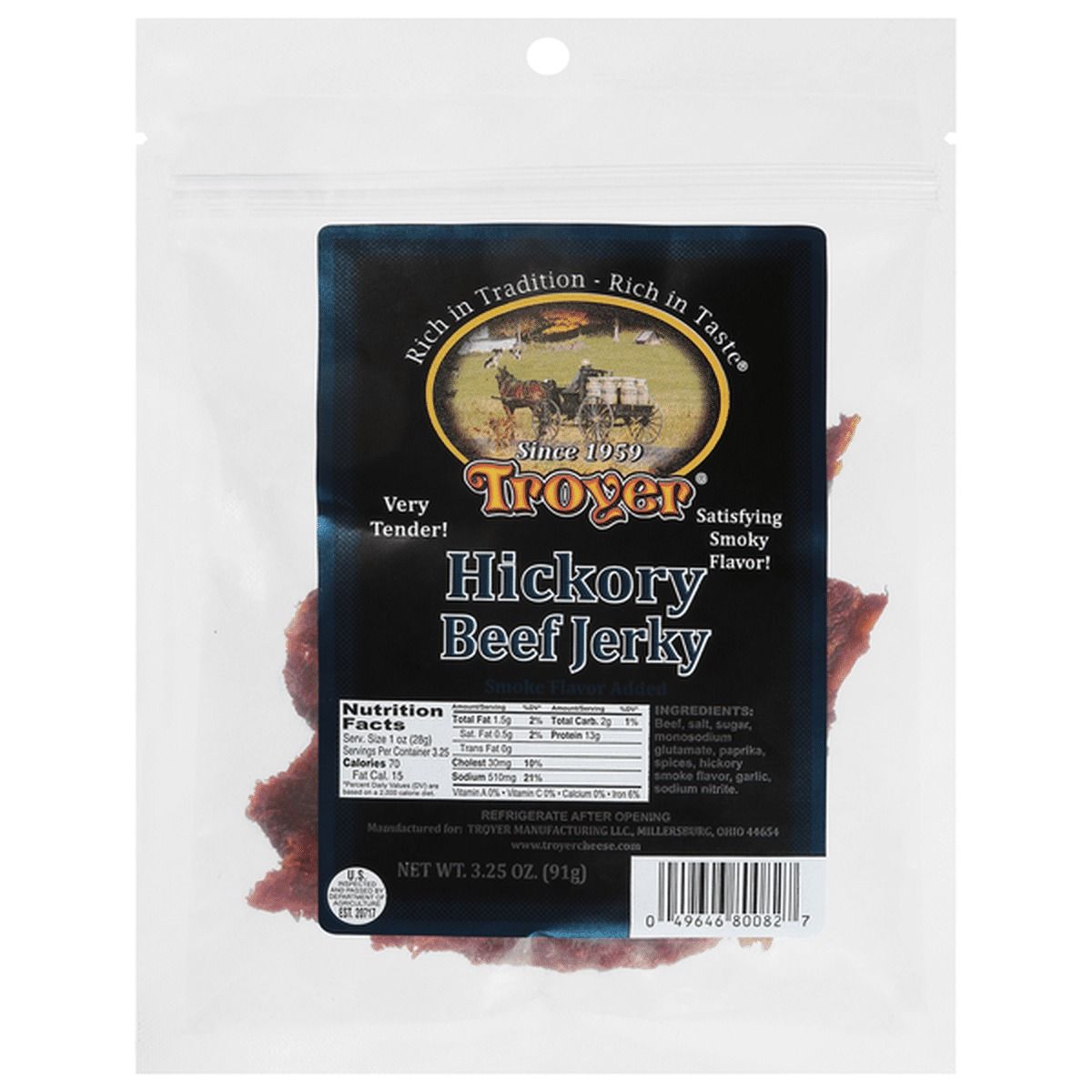 Troyer Hickory Beef Jerky - 2.85 oz