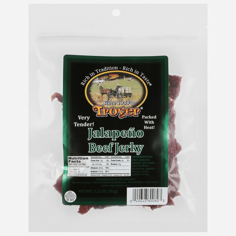 Troyer Jalapeno Beef Jerky - 2.85 oz