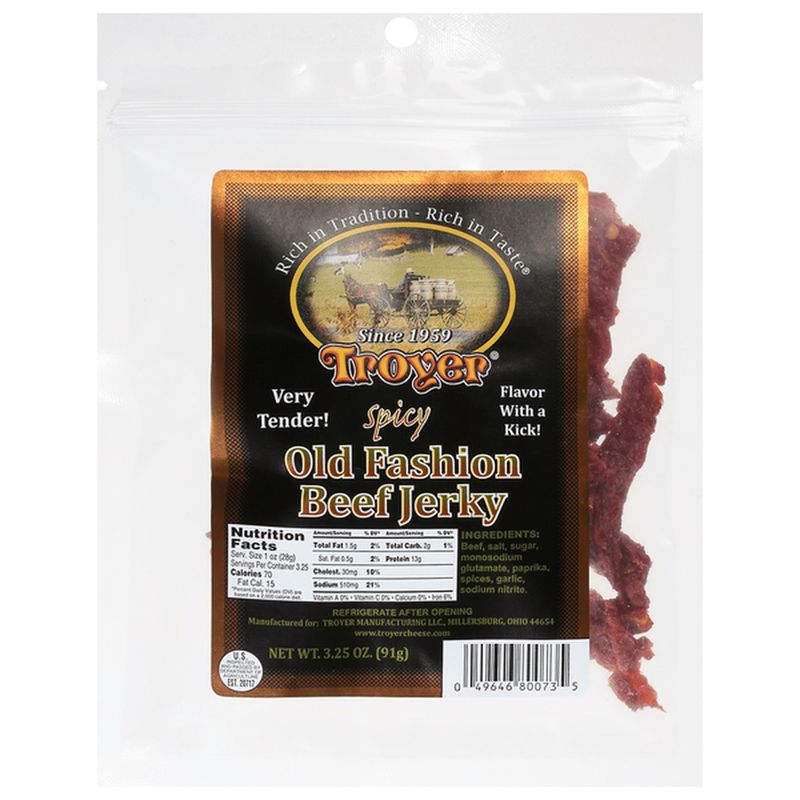 Troyer Spicy Beef Jerky - 2.85 oz