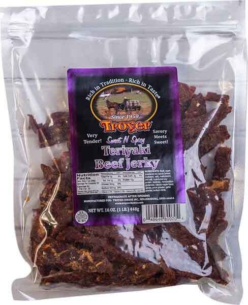 Troyer Sweet &amp; Spicy Teriyaki Beef Jerky - 15 oz