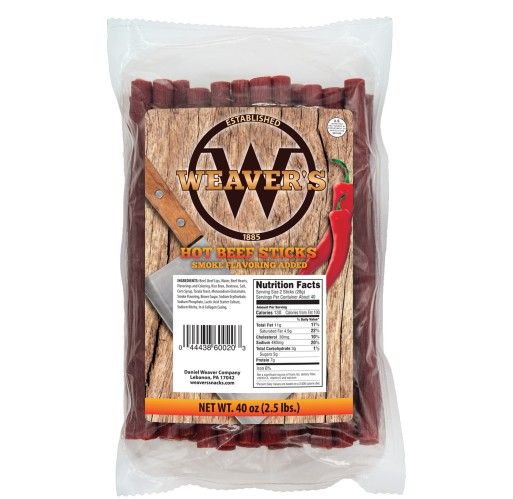 Beef Sticks - Skinny - Hot &amp; Spicy 2.5# Bag