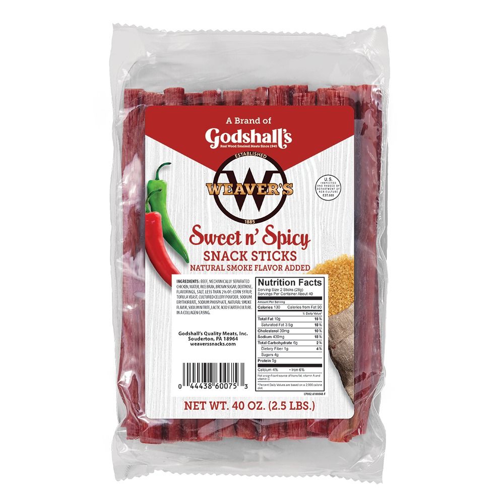 Godshall's Sweet n' Spicy Snack Sticks - 2.5 lb