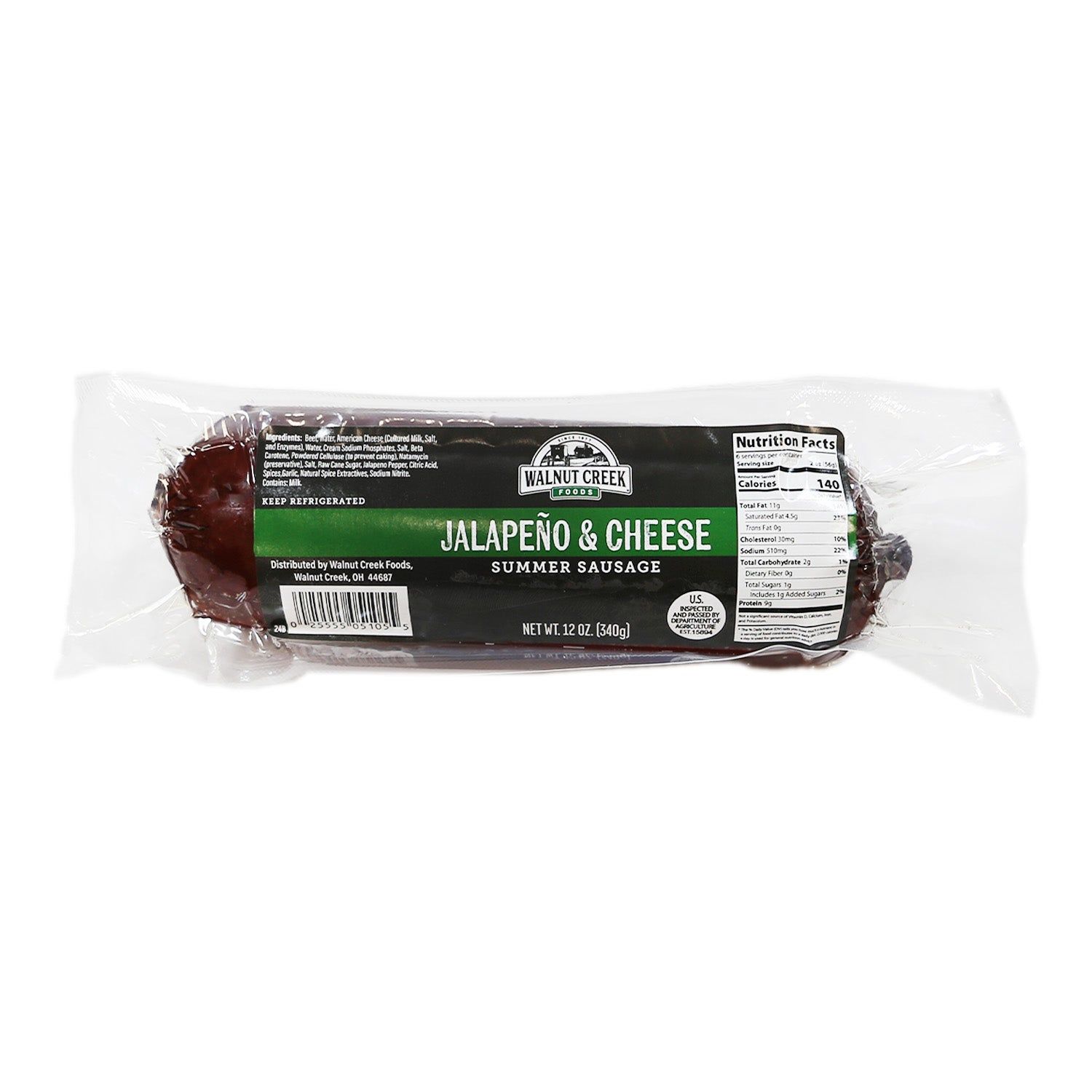 Walnut Creek Jalapeno &amp; Cheese Summer Sausage - 12 oz