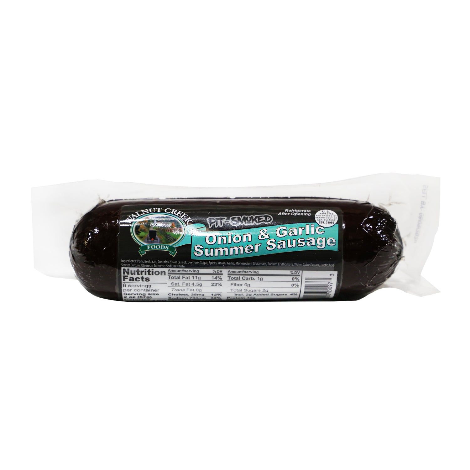 Walnut Creek Onion &amp; Garlic Summer Sausage - 12 oz