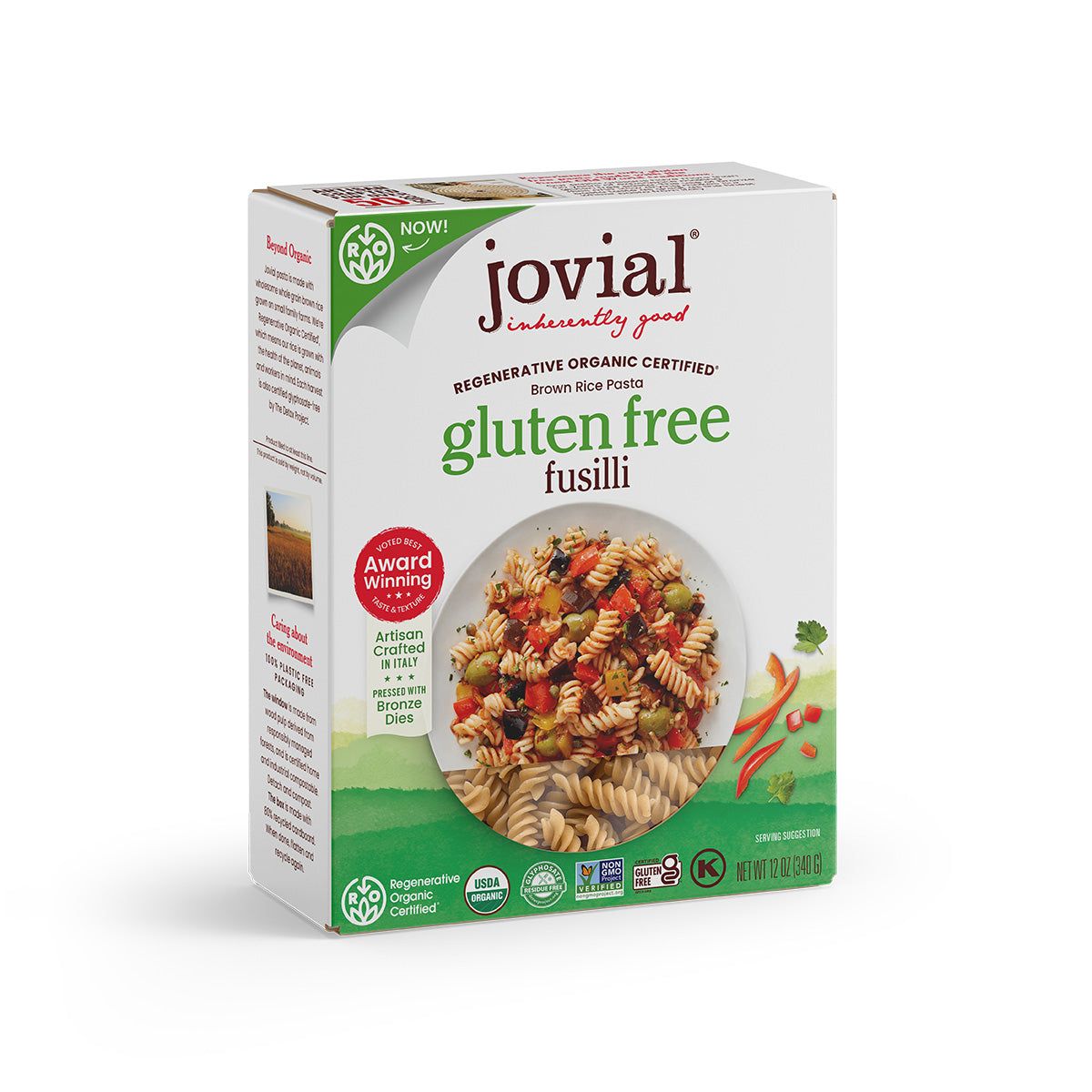 Jovial Organic Brown Rice Fusilli - 12 oz