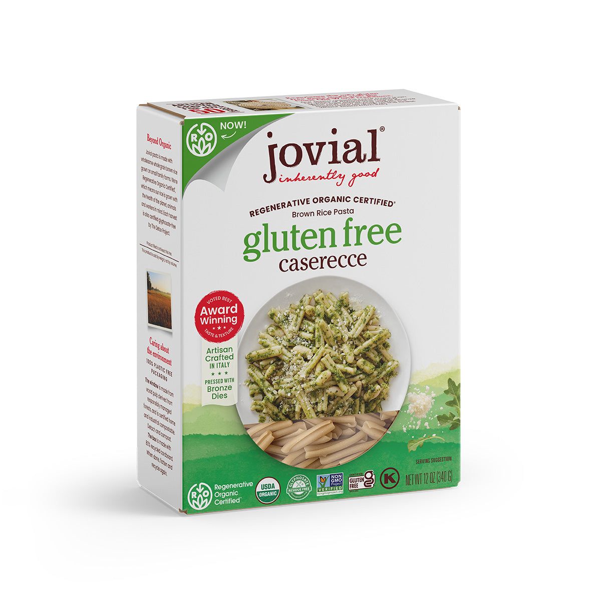 Jovial Organic Brown Rice Caserecce - 12 oz