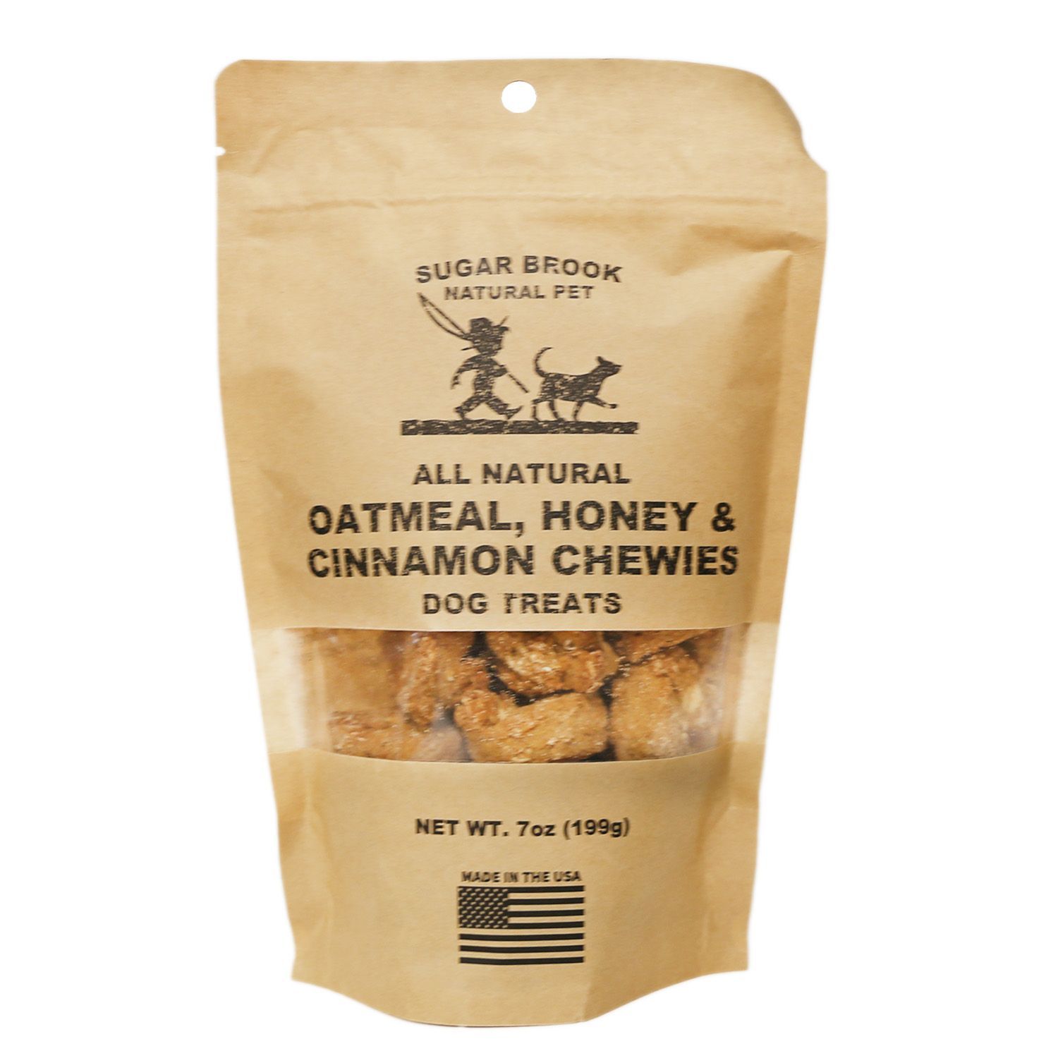 Sugar Brook Oatmeal Honey &amp; Cinnamon Chewies Dog Treats - 7 oz