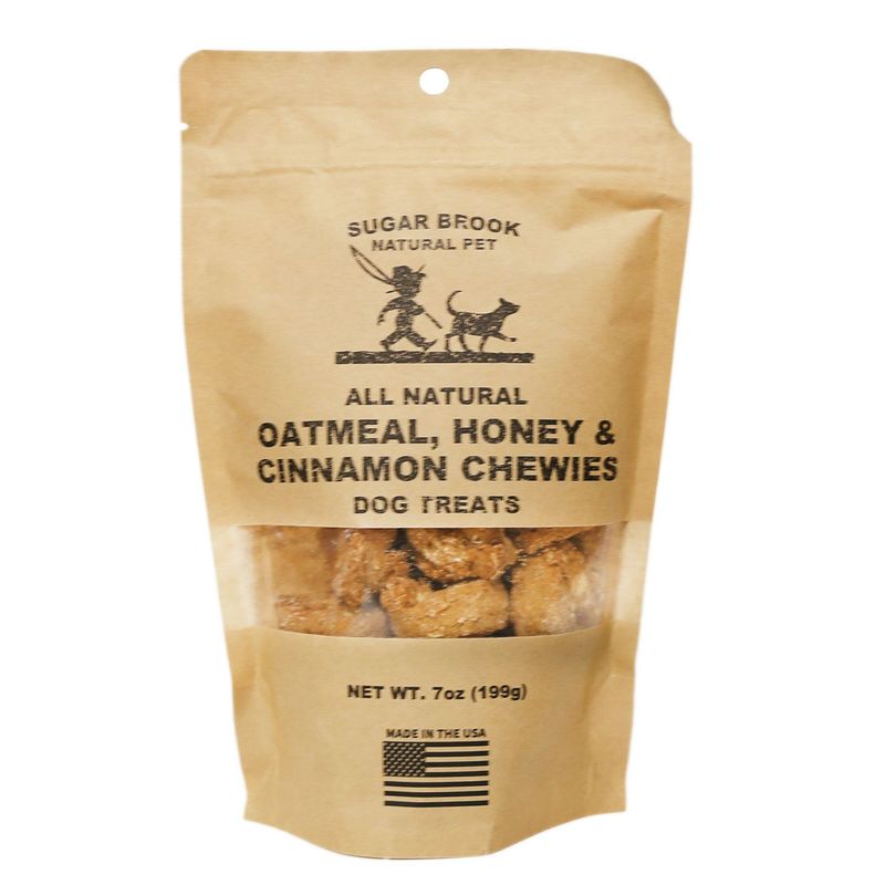 Sugar Brook Oatmeal Honey &amp; Cinnamon Chewies Dog Treats - 7 oz