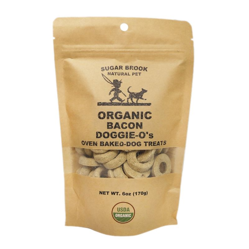 Sugar Brook Organic Bacon Doggie-O's Oven Baked Dog Treats - 6 oz