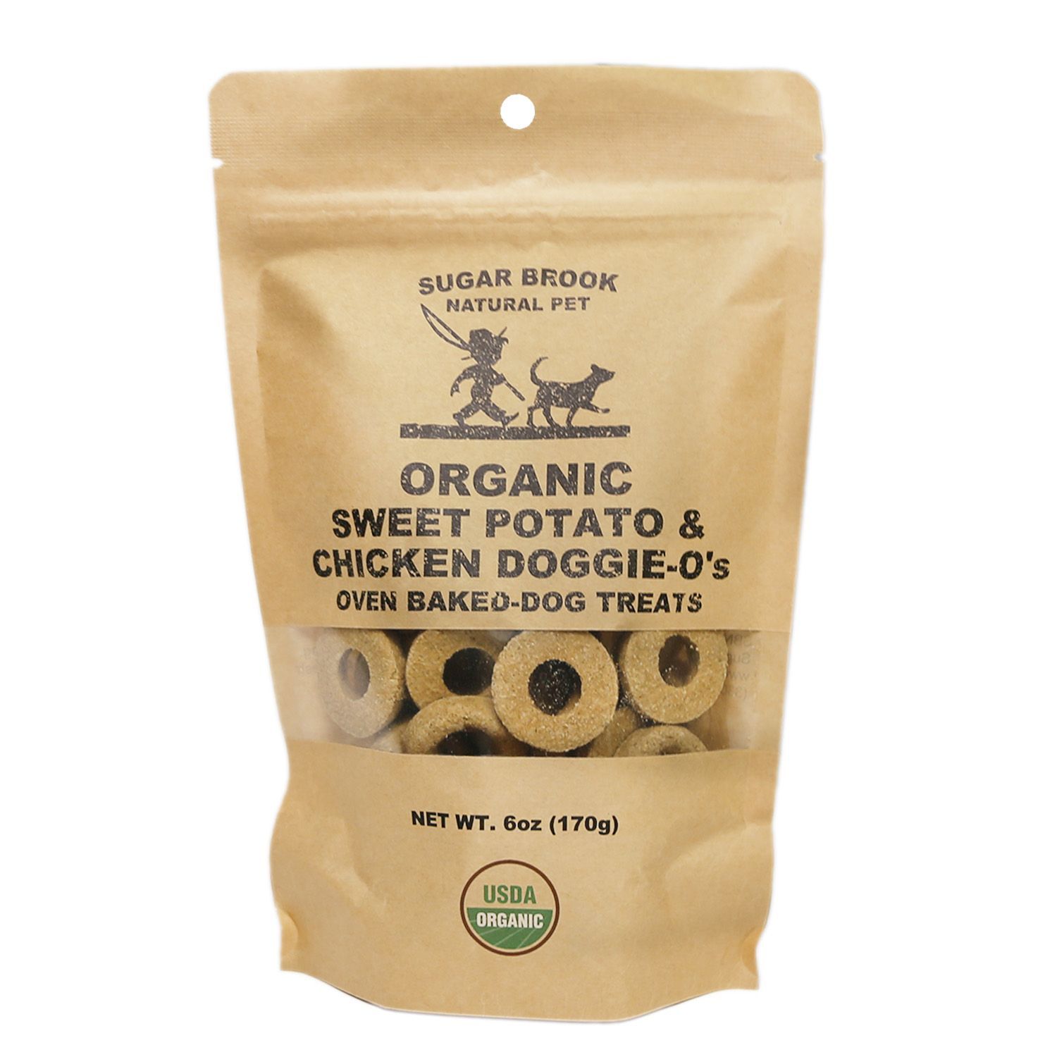 Sugar Brook Organic Sweet Potato &amp; Chicken Doggie-O's Oven Baked Dog Treats - 6 oz