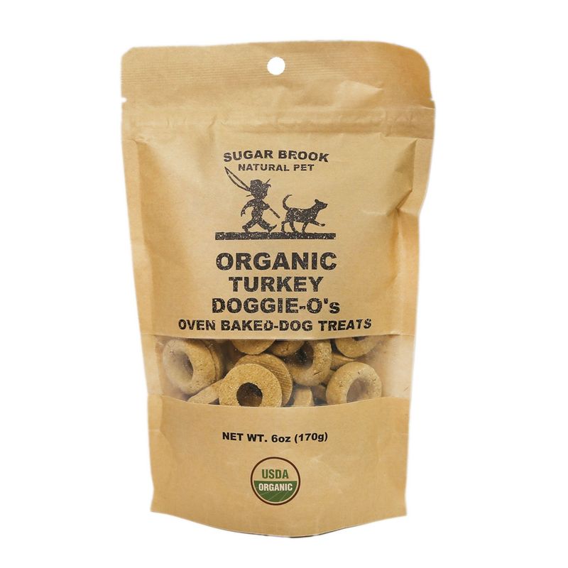 Sugar Brook Organic Turkey Doggie-O's Oven Baked Dog Treats - 6 oz