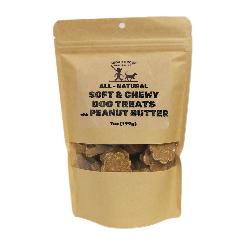 Sugar Brook Soft &amp; Chewy Dog Treats with Peanut Butter - 7 oz