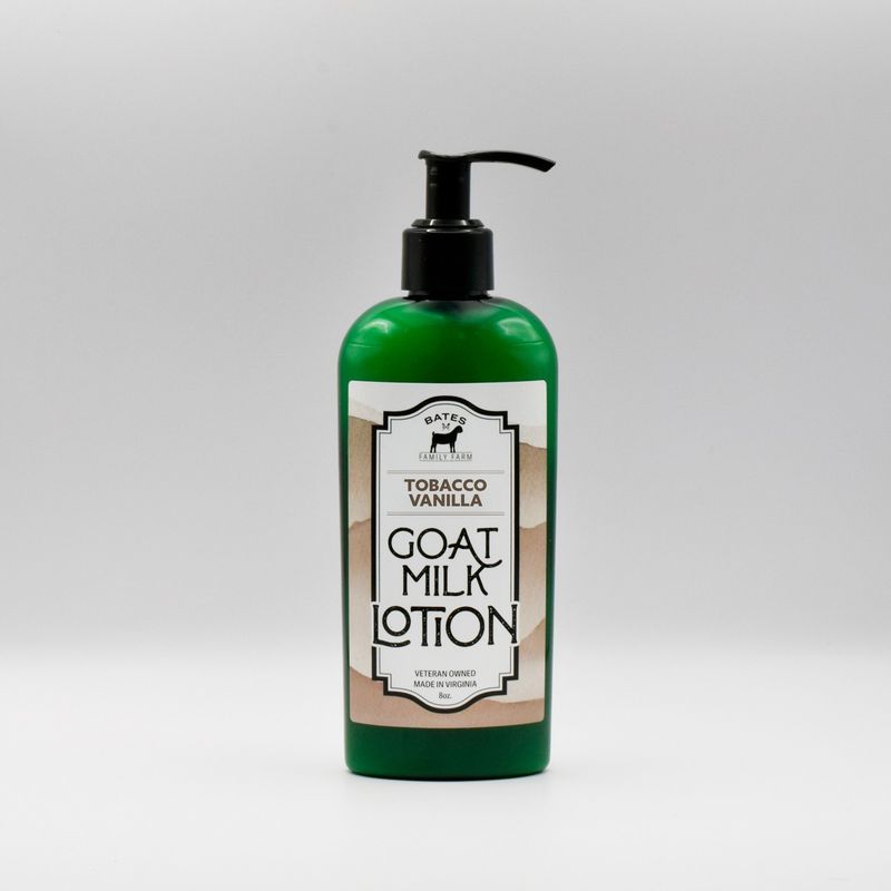 Bates Family Farm Tobacco Vanilla Goat Milk Lotion - 8 oz Pump