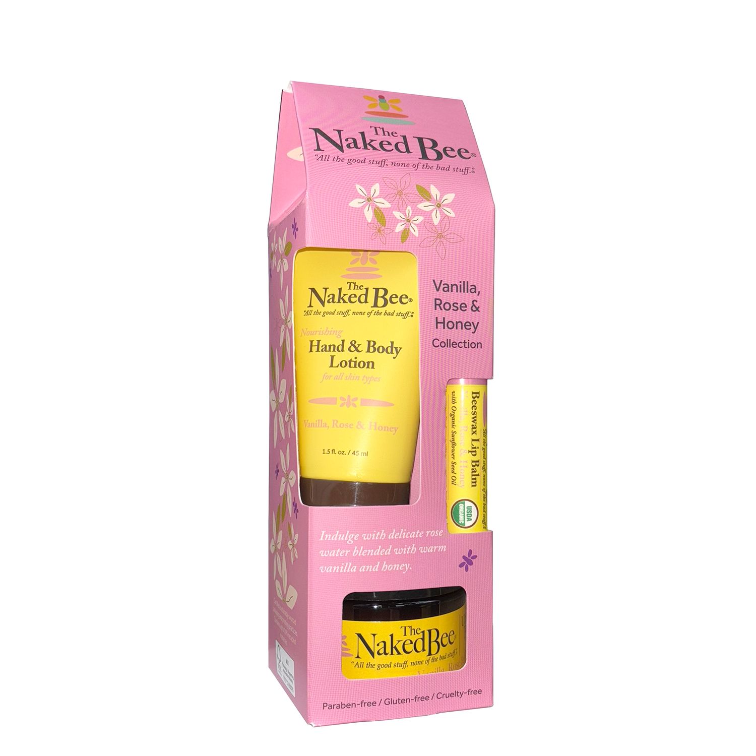 Naked Bee Vanilla Rose &amp; Honey Gift Collection