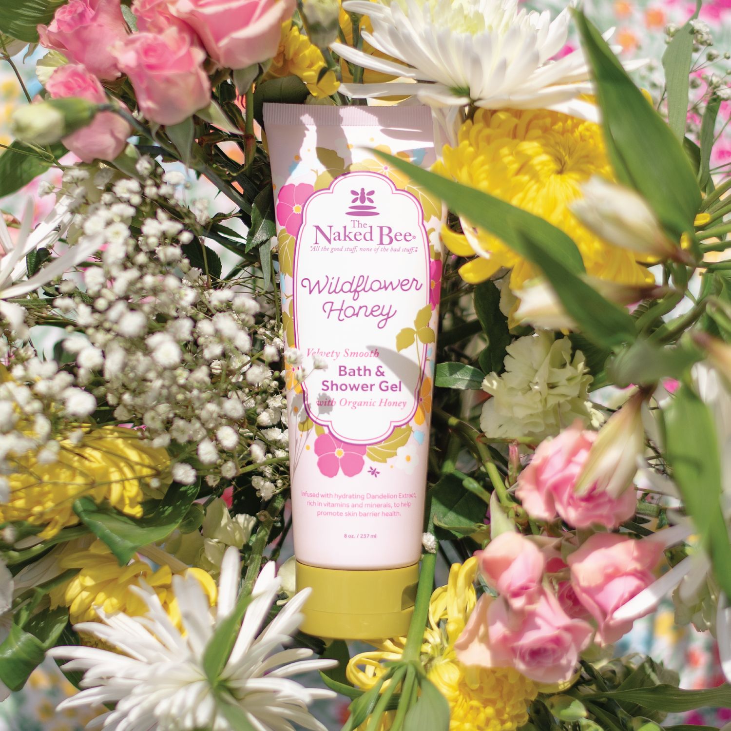 Naked Bee Wildflower Honey Velvety Smooth Bath &amp; Shower Gel - 8 oz
