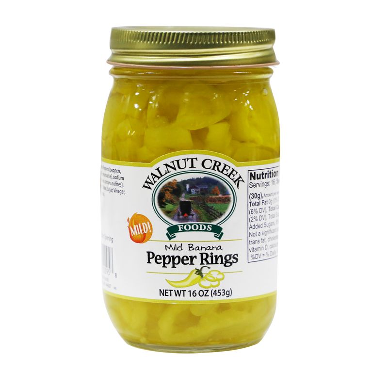 Walnut Creek Mild Banana Pepper Rings - 16 oz